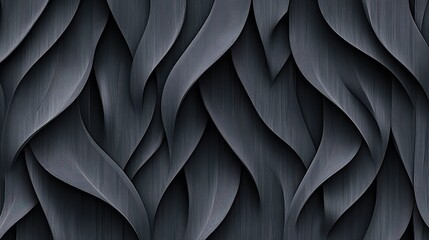 Obraz premium Dark, abstract leaf pattern, textured background, wall decor