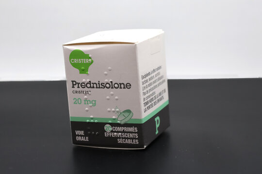 Boite de comprim&eacute;s de prednisolone