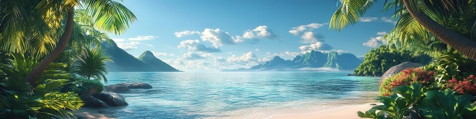 Obraz premium beautiful tropical beach. Selective focus