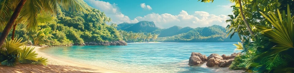 beautiful tropical beach. Selective focus