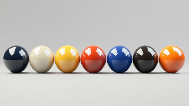 Isolated Pool Balls Set &acirc;&euro;&ldquo; Sport-Ready Billiard Balls for Snooker and Pocket Play