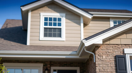 Luxury Dream Home Exterior: Brick and Siding House with Modern Design