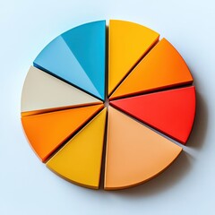 Obraz premium Craft a visually appealing pie chart with a modern twist