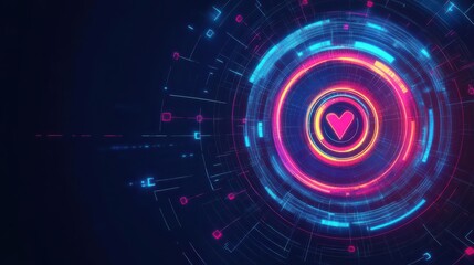 Obraz premium Create a dynamic illustration of a Laser-Focused Marketing Strategy using vibrant colors and sharp lines in a digital format