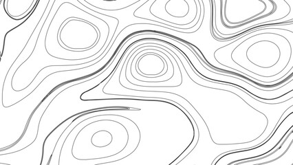 Topographic map contours in hilly or mountainous terrain, similar cartography illustration. Topography and geography map grid abstract backdrop.