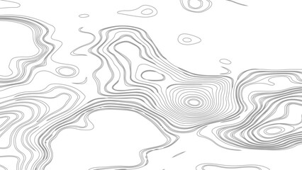 Topographic map contours in hilly or mountainous terrain, similar cartography illustration. Topography and geography map grid abstract backdrop.