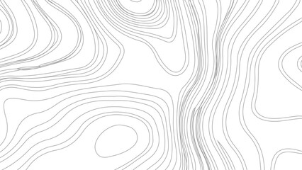 Fototapeta premium Topographic map contours in hilly or mountainous terrain, similar cartography illustration. Topography and geography map grid abstract backdrop.
