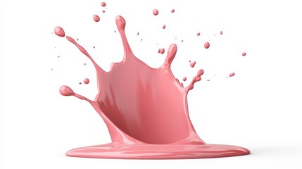 Dynamic Pink Liquid Splash A Vibrant Crown of Color
