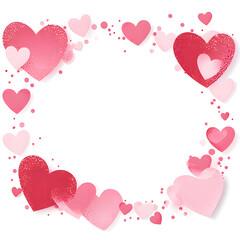 Romantic Valentine's Day Card with Heart Pattern and Pink Design