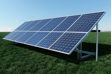 Residential Building with Solar Panels on Roof in Natural Setting: Showcasing Renewable Energy Adoption and Eco-Friendly Architecture for Sustainable Living and Environmental Conservation