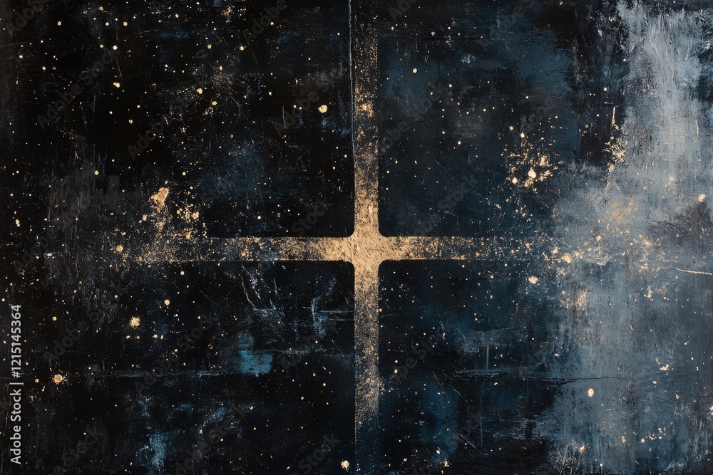 Wall mural intricate view of the crux constellation: a journey through the night sky and galactic wonders