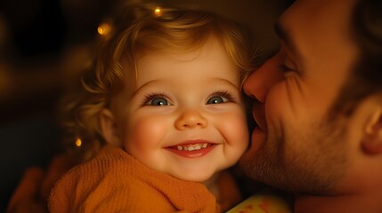 Father and Daughter Share a Tender Moment Together