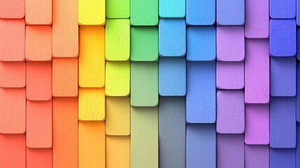 Vibrant Textured Blocks in a Rainbow Gradient
