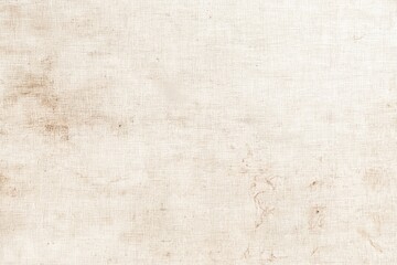 Closeup view of aged canvas texture. Stains, scratches visible on fabric. Material shows signs of wear, time. Blank empty canvas surface presented. Rustic, vintage style of image used to convey sense