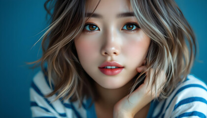 Fototapeta premium ファンタジーストーリー（ウルトラブルーの色彩を纏った女性）