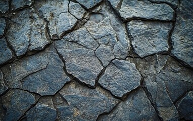 Obraz premium Stone surface macro with natural mineral veins, rough and detailed