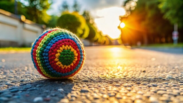 Minimalist Summer Street Game: Handmade Crocheted Footbag