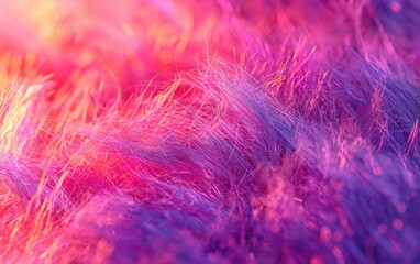 Obraz premium Wool fibers in extreme macro, warm and fluffy appearance