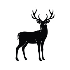 Obraz premium deer silhouette vector illustration