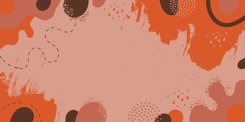 Cute abstract background, abstract shapes and dots. Vector background for banner, flyer, cover...
