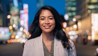 Obraz premium portrait of a woman in a city