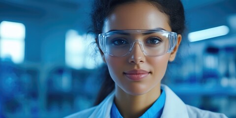 Fototapeta premium Close-Up of Lab Technician Amid Virus Research