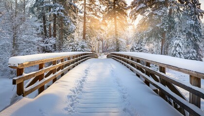 Naklejka premium bridge in winter