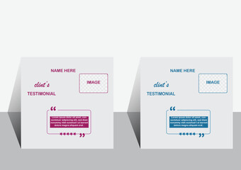 Vector,modern,Clean,clear,client,testimonial ,template,design ,organic ,shape ,client ,feedback,review.  
