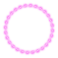 Neon Hearts Frame , Neon Hearts Border Design