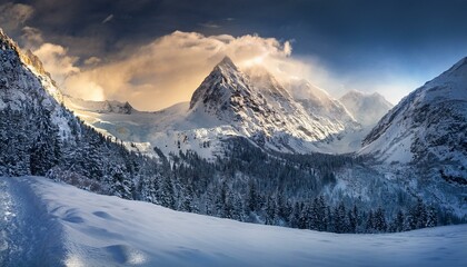 Obraz premium snow covered mountains