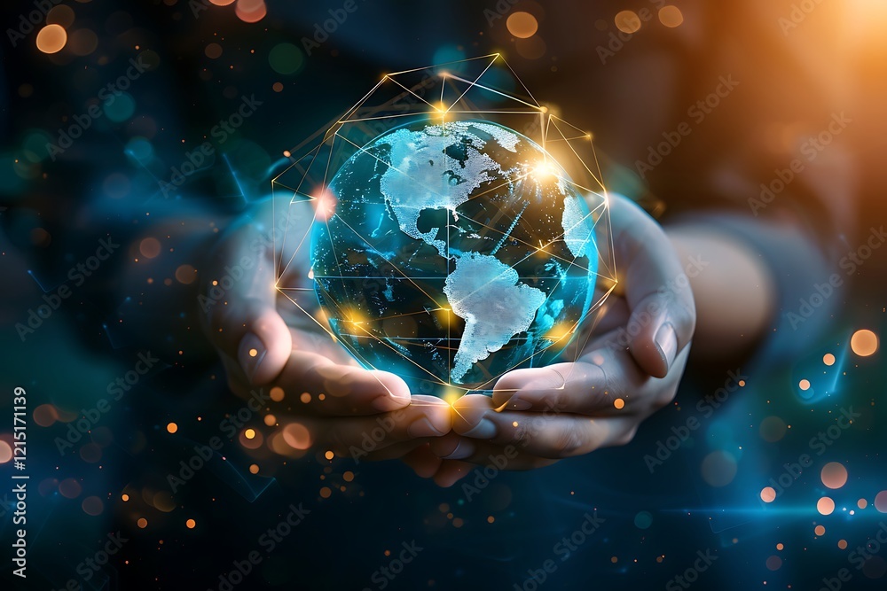 Aufkleber global network connection and internet of things (iot) concept.