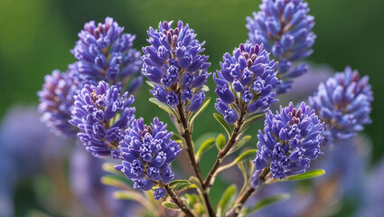 Obraz premium Delta Blues Vitex flowers with their bluish-purple clusters of tiny blooms
