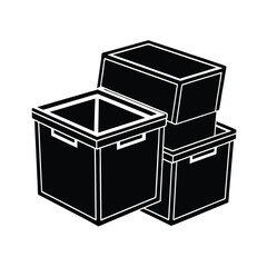 A storage bins vector illustration