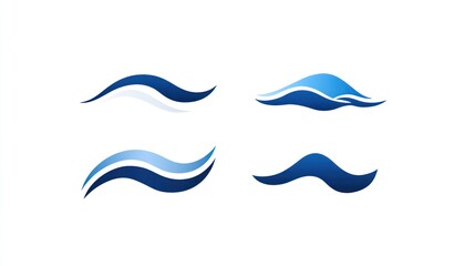 Obraz premium Blue wave design elements, ocean, water, abstract background, graphic design