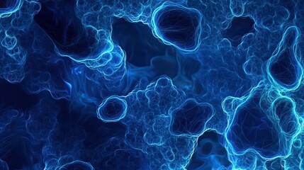 Abstract blue energy network, digital art background, futuristic design