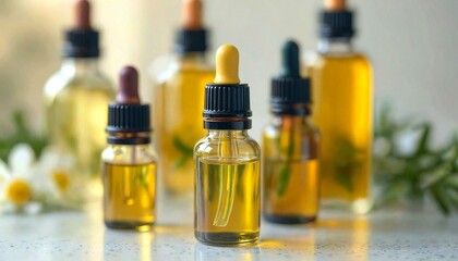 Essential Oils in Glass Bottles