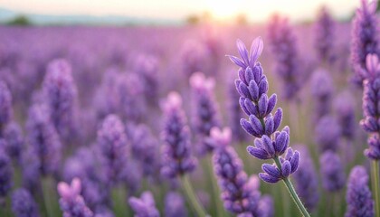Obraz premium Vibrant Lavender Field Close-Up