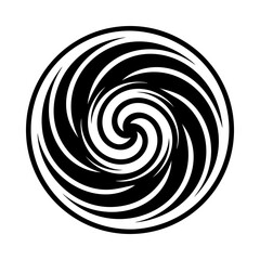 Fototapeta premium A filled style icon of cyclonic swirl symbol