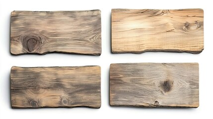 Variety of Wooden Planks with Natural Grain and Textures in One Image