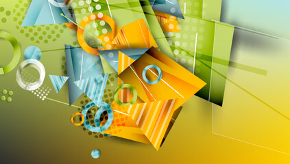 Creative triangles and circles composition © antishock