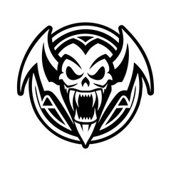 Vampire fangs symbol icon in solid style