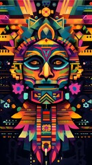 symbolic representation of Mexican heritage stylized Aztec