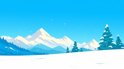 winter mountain landscape