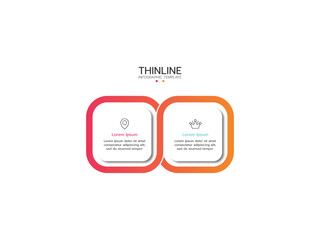 Business process. Thinline infographics with 3 steps, options. Vector chart.