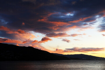 Winter sunrise over the Mediterranean	
