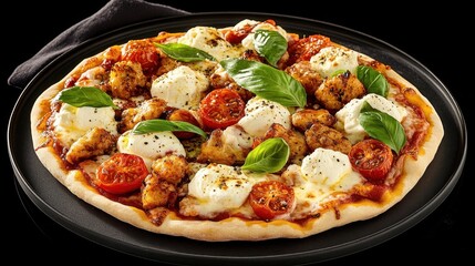 Delicious Chicken and Burrata Pizza