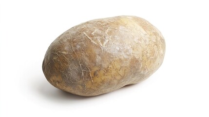 Obraz premium Fresh Organic Potato on White Background for Culinary Use