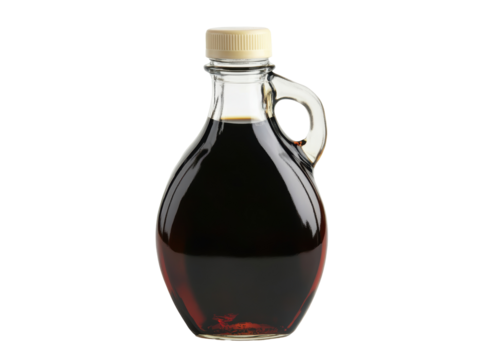 Isolated Maple Syrup Bottle