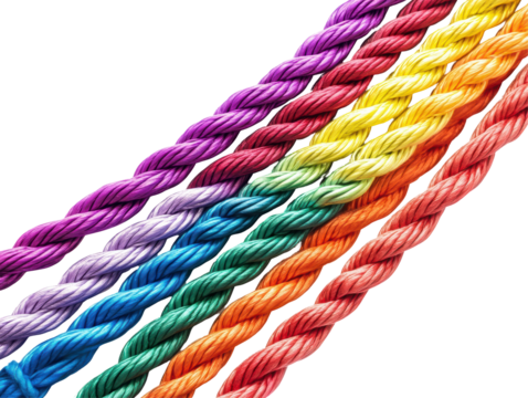 Isolated Colorful Ropes