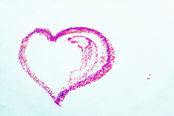 Abstract image in shape of heart on blue background